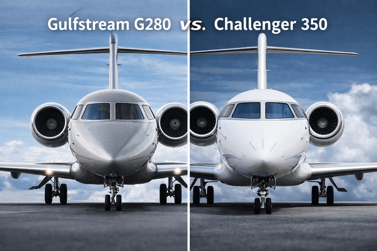 G280 vs Challenger 350: Cabin, Range, Runway, and Resale Compared